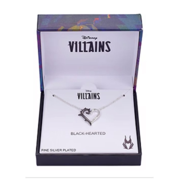 Disney Villains Silver And Black Cubic Zirconia Necklace - Picture 2 of 2